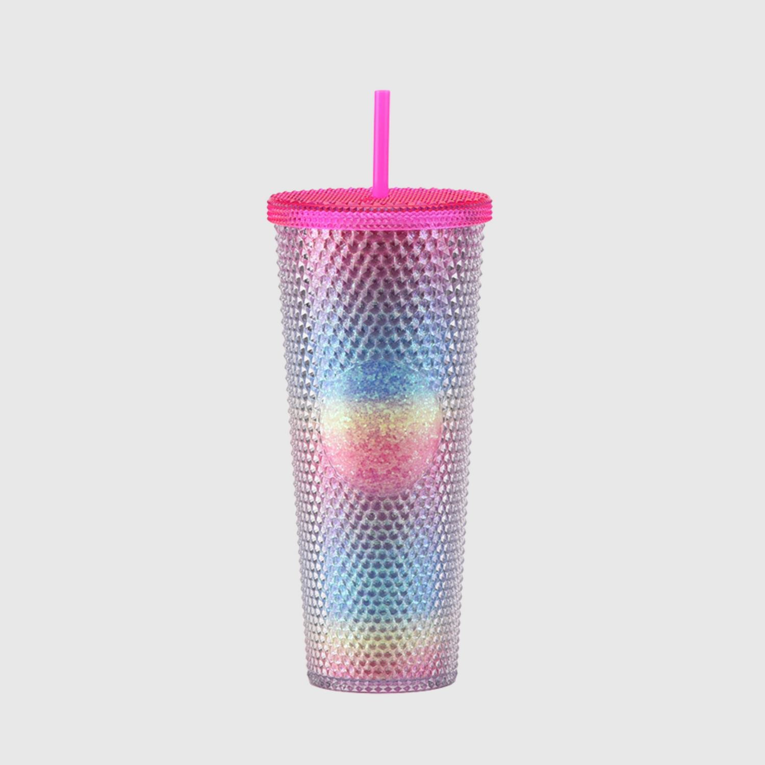 24oz Double Wall Textured Tumbler with Straw
