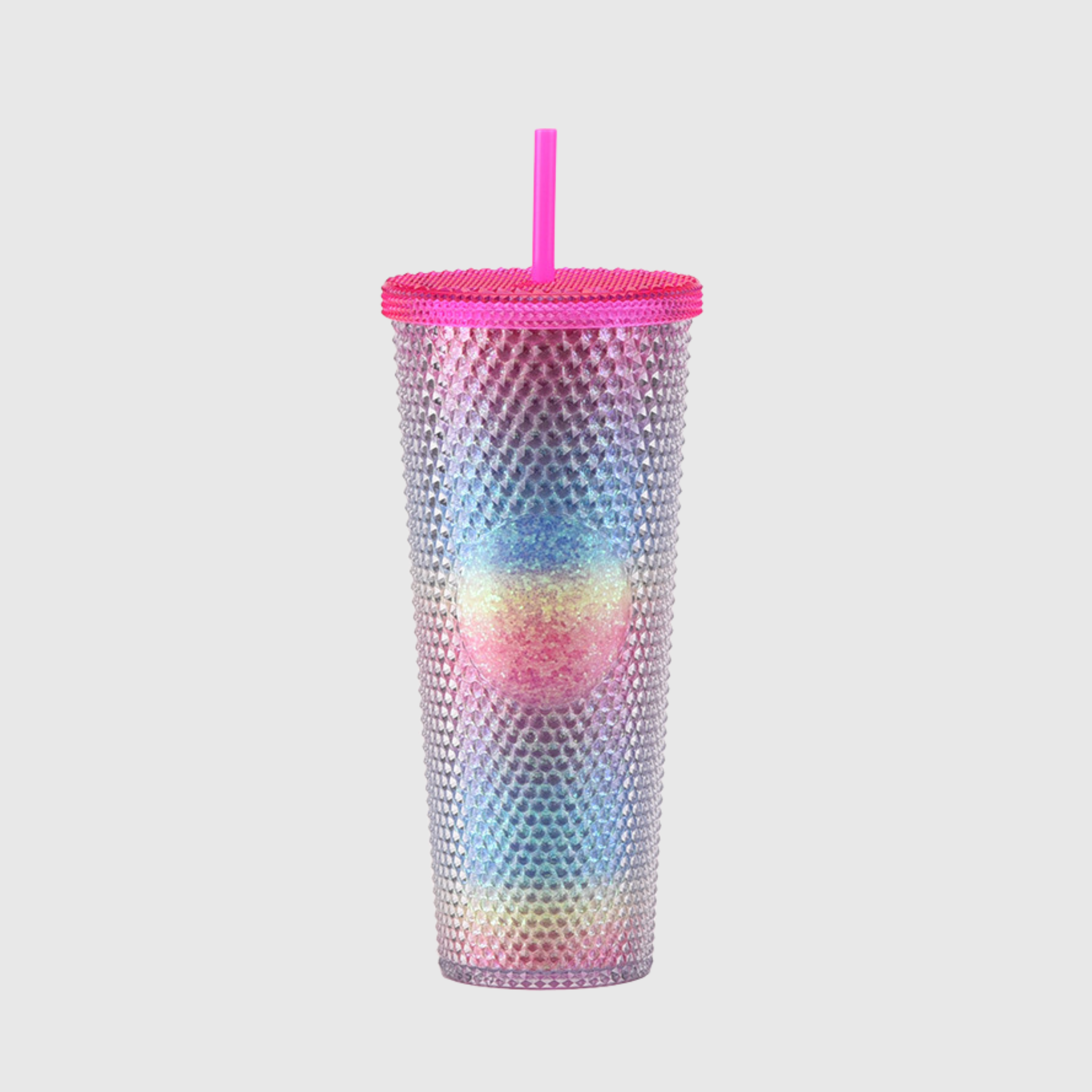 24oz Double Wall Textured Tumbler with Straw