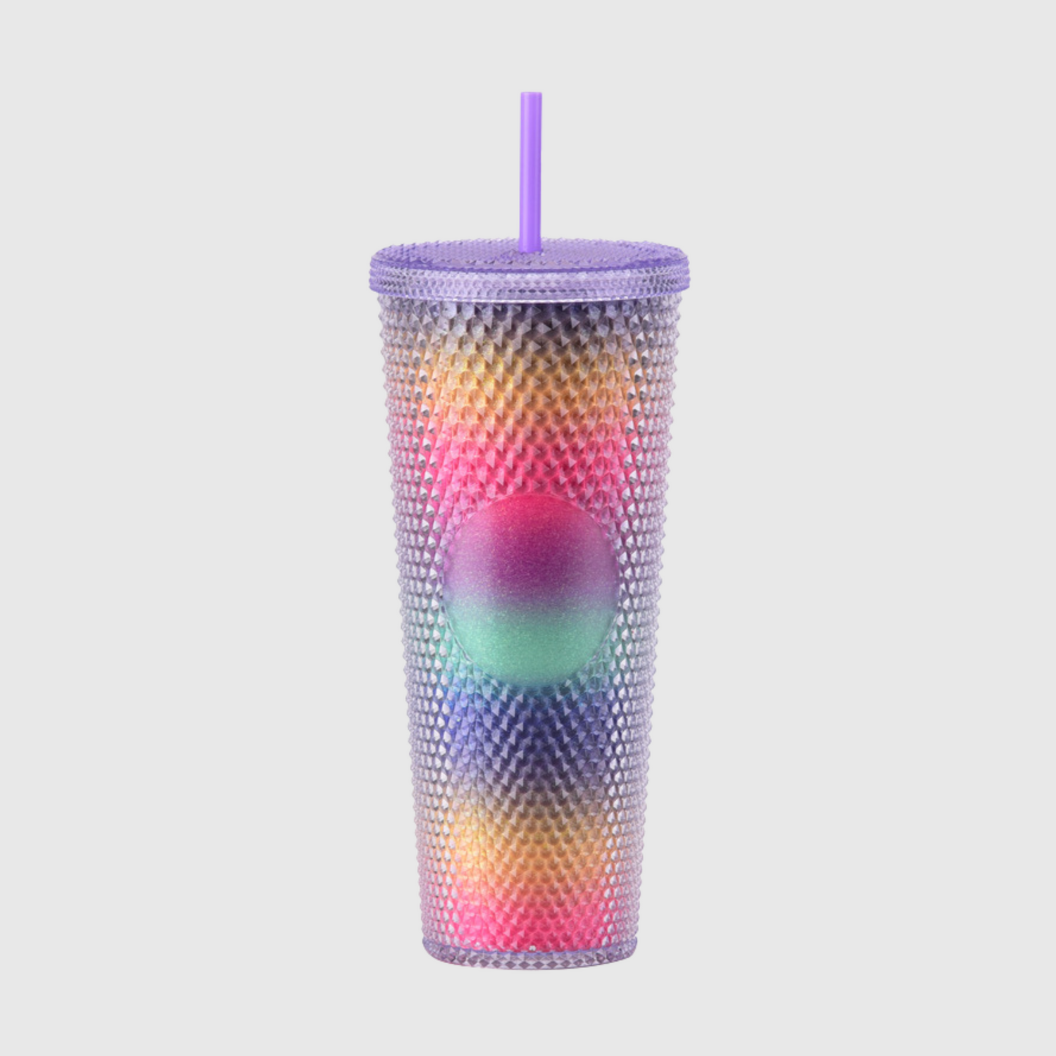 24oz Double Wall Textured Tumbler with Straw