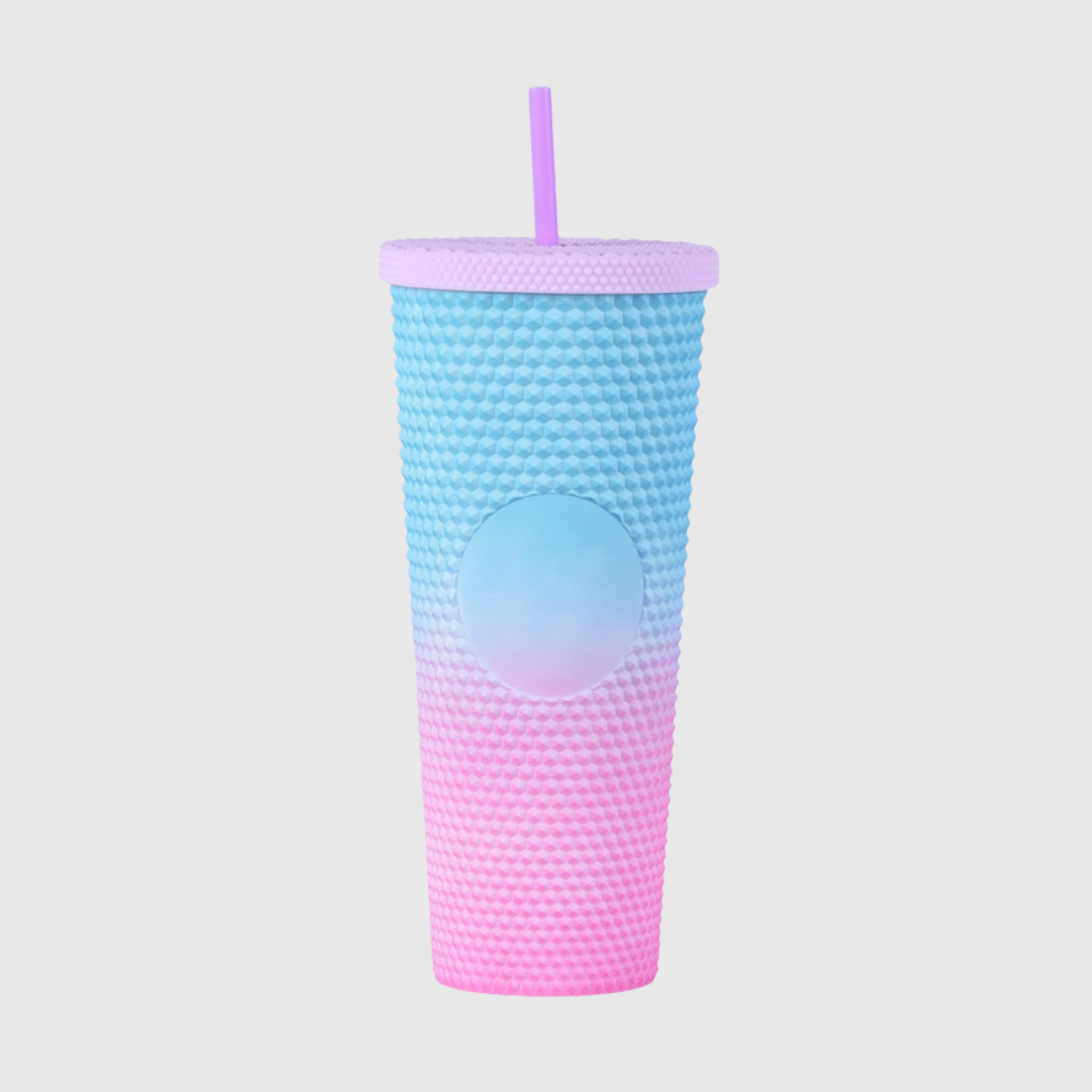 24oz Double Wall Textured Tumbler with Straw