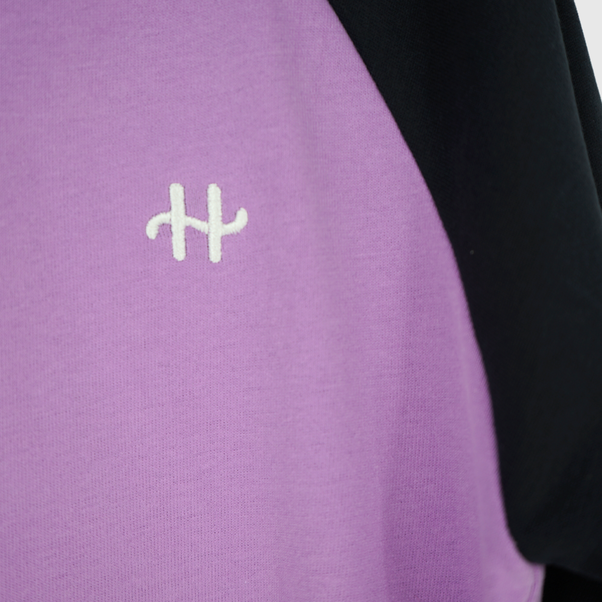 girls and boys cotton color block long sleeve tee purple details