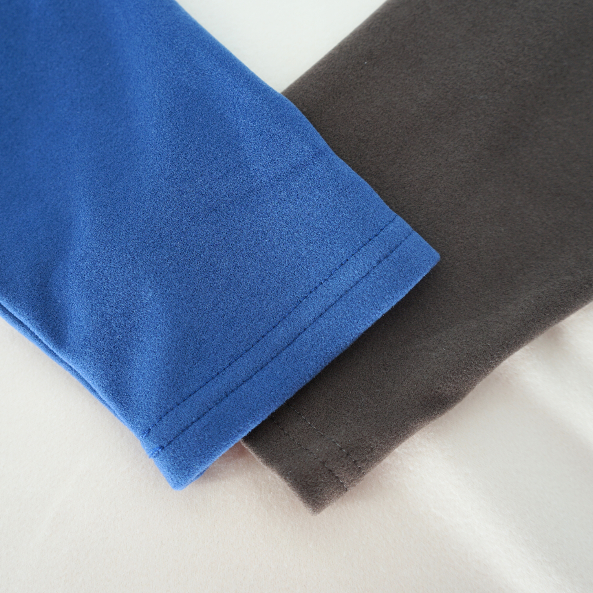 girls and boys color block soft fleece long sleeve tee fabric details