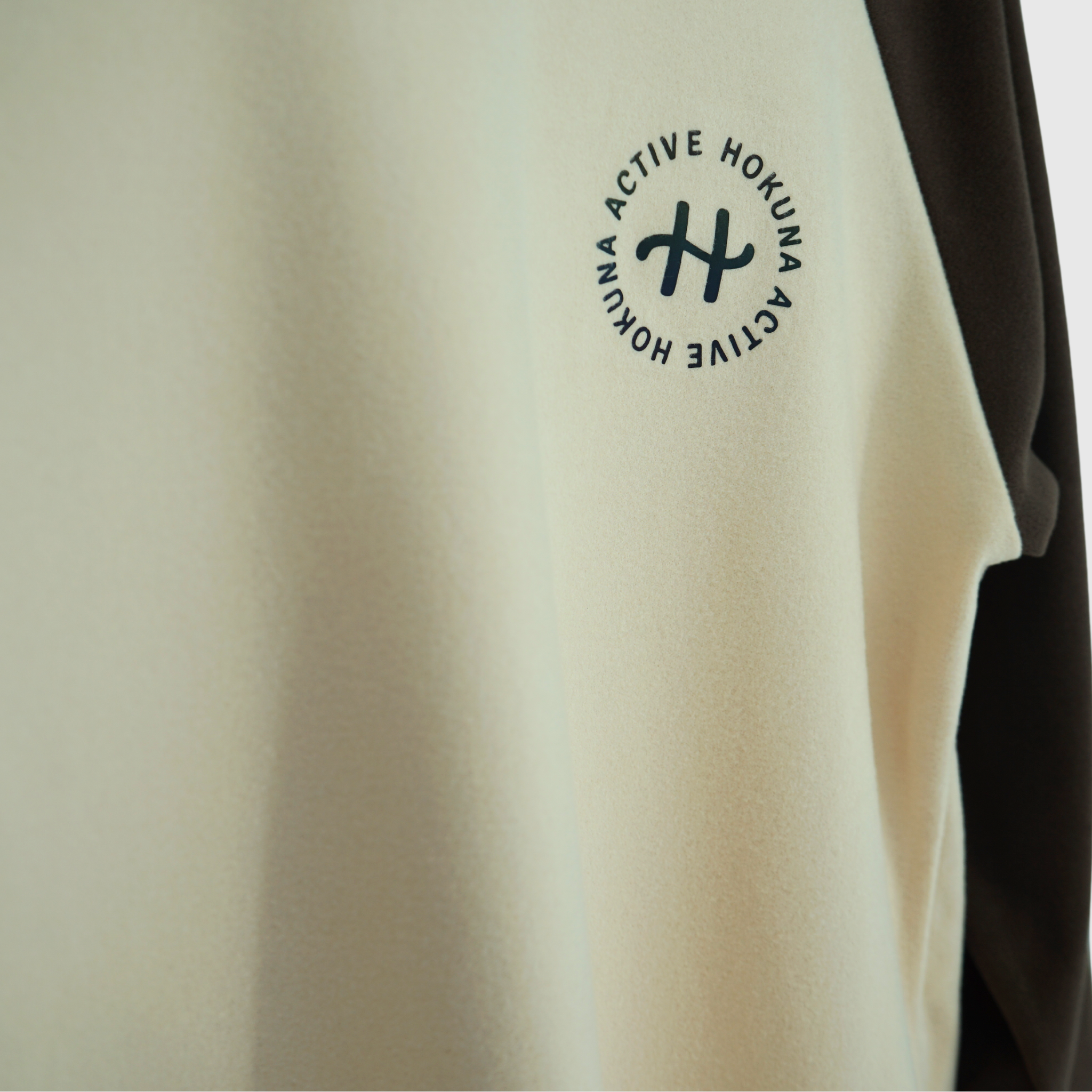 girls and boys color block soft fleece long sleeve tee logo details