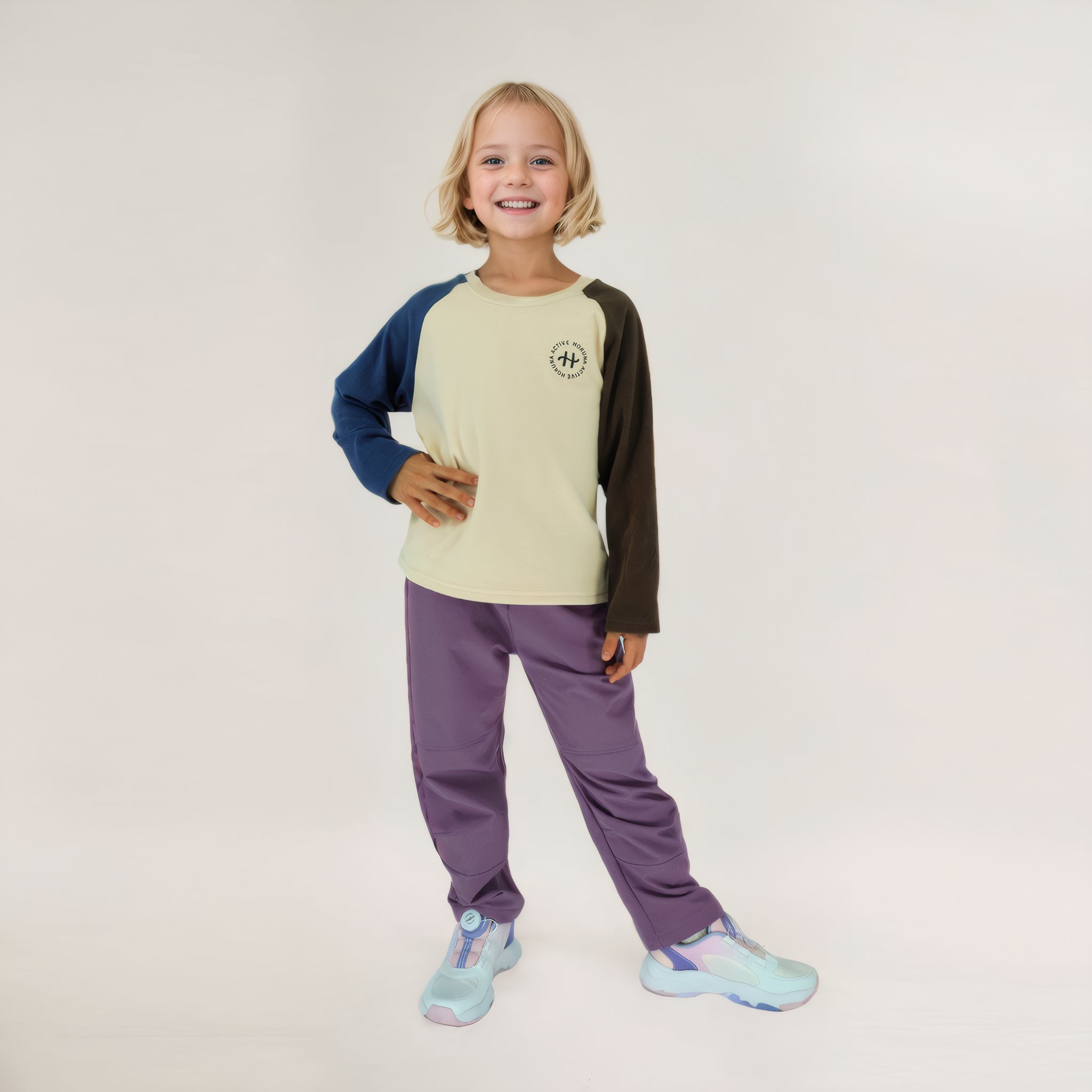 girls and boys soft fleece long sleeve tee with pants
