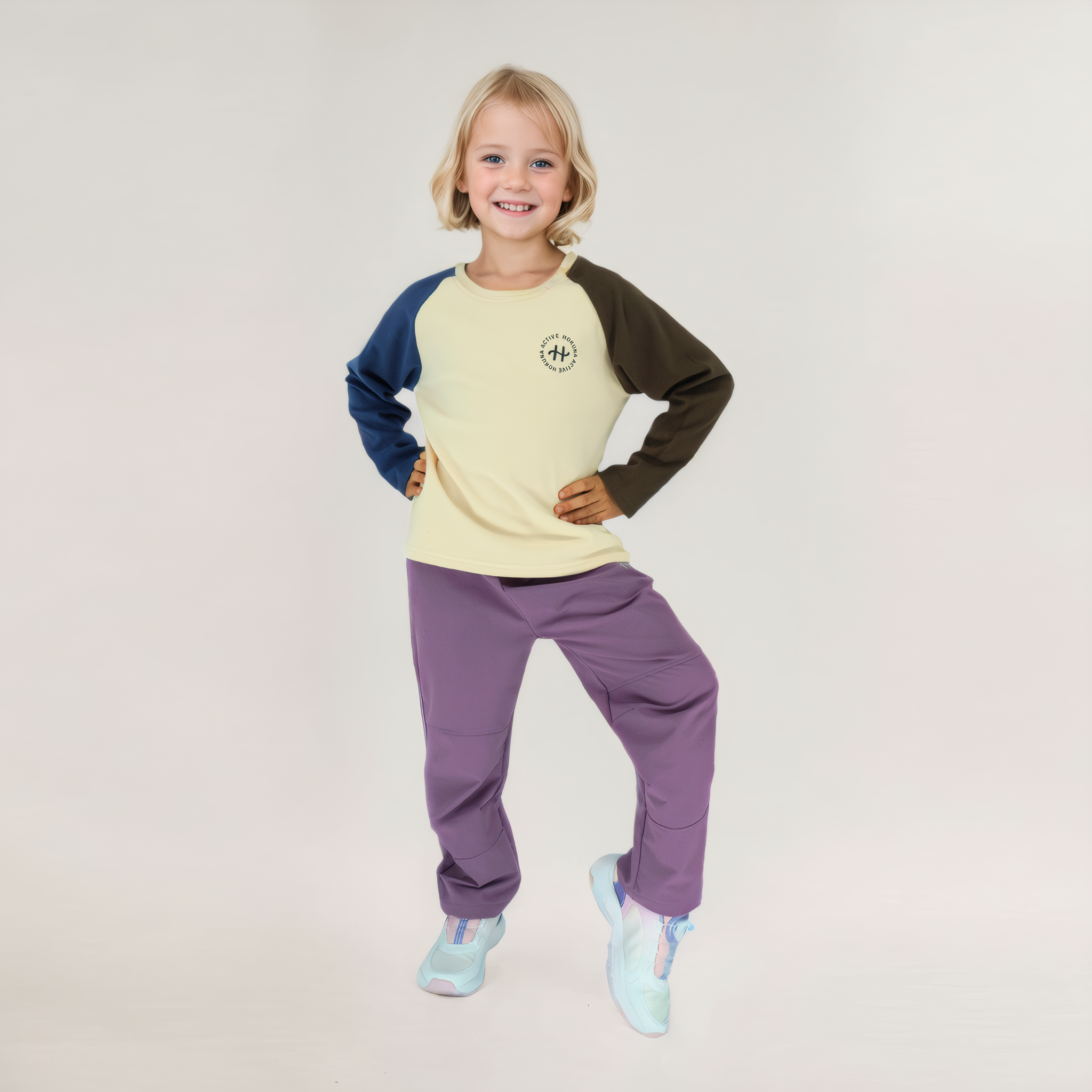 girls and boys soft fleece long sleeve tee with pants