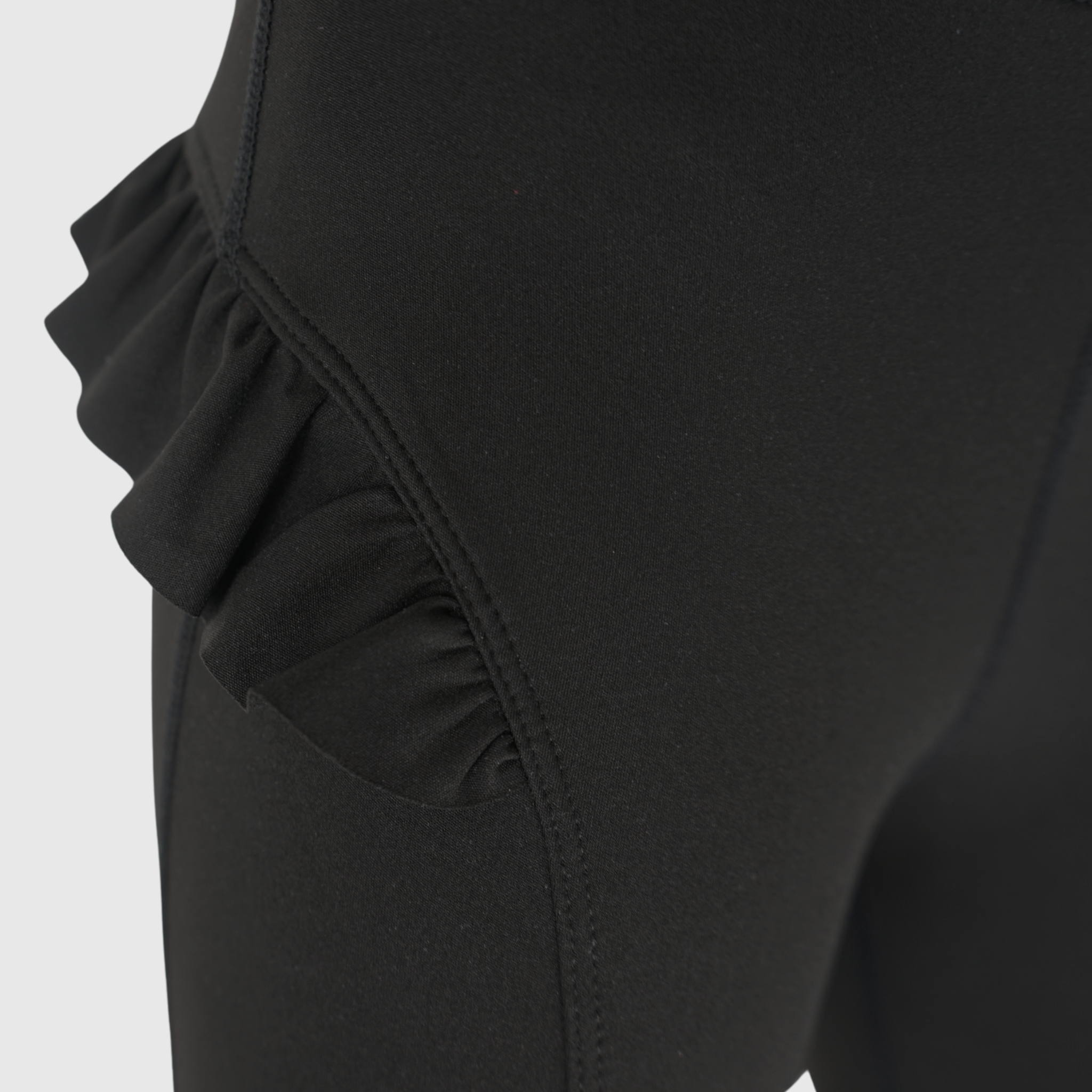 gili girls leggings with ruffle black ruffle focus