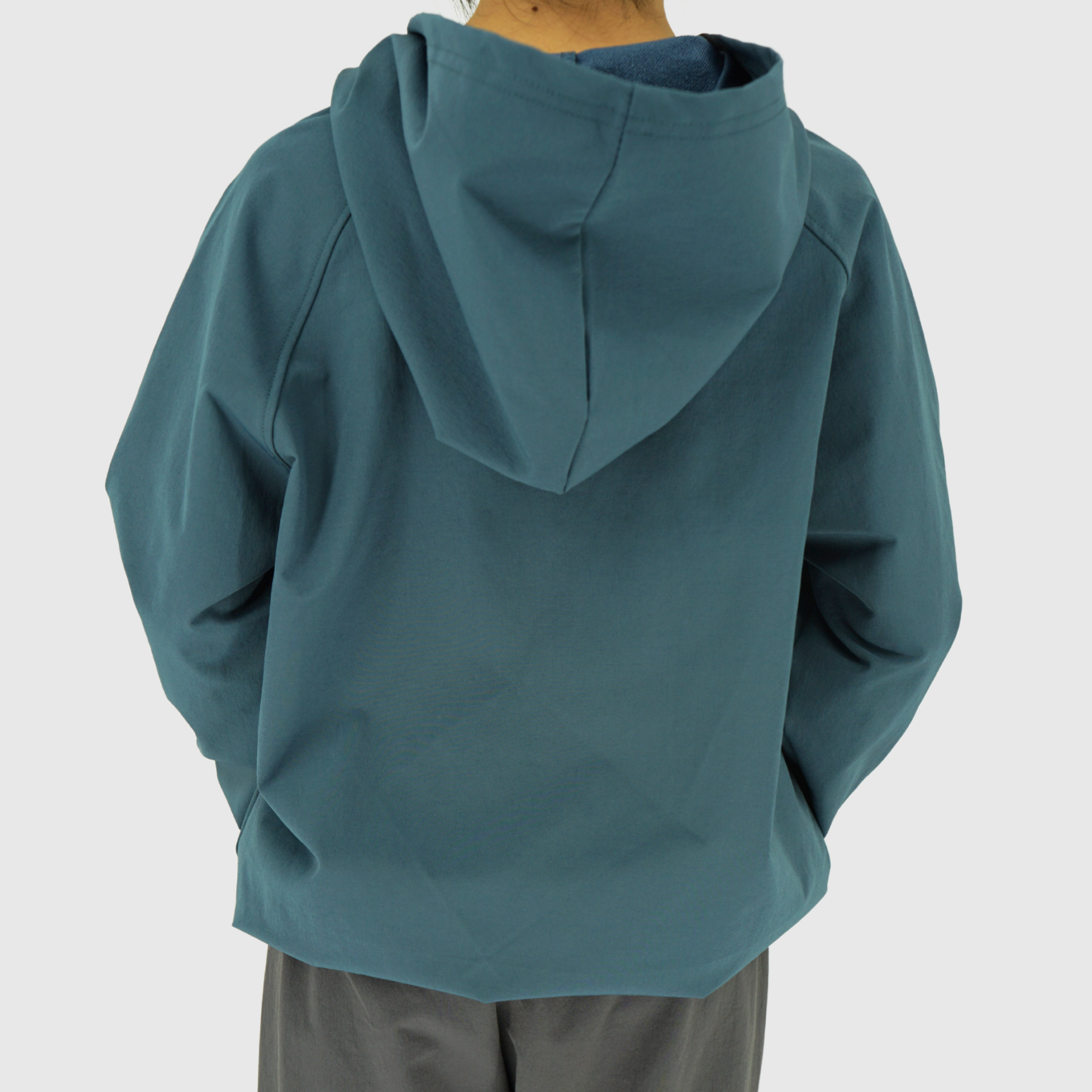 girls and boys color block pullover hoodie back