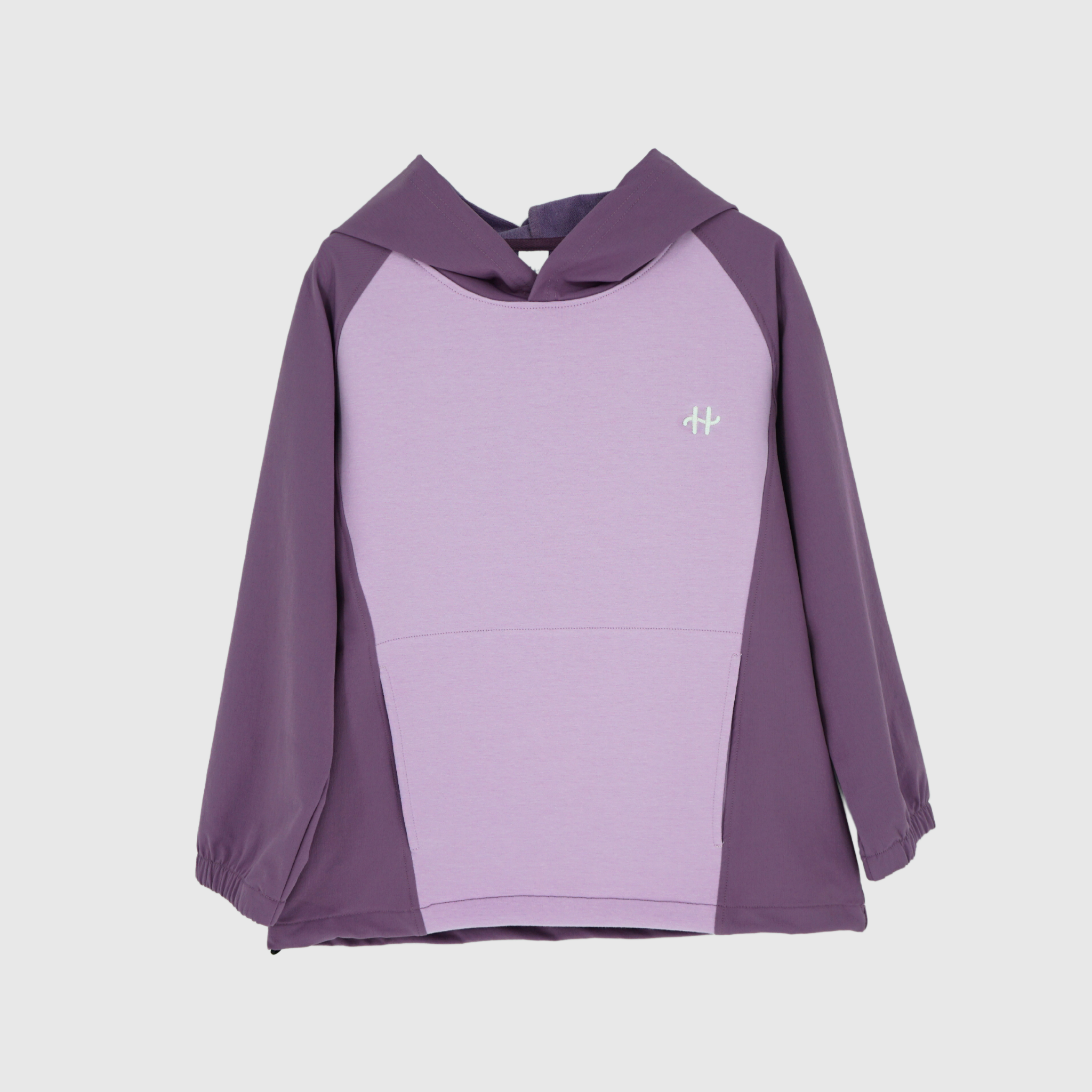 girls and boys color block pullover hoodie flatlay front