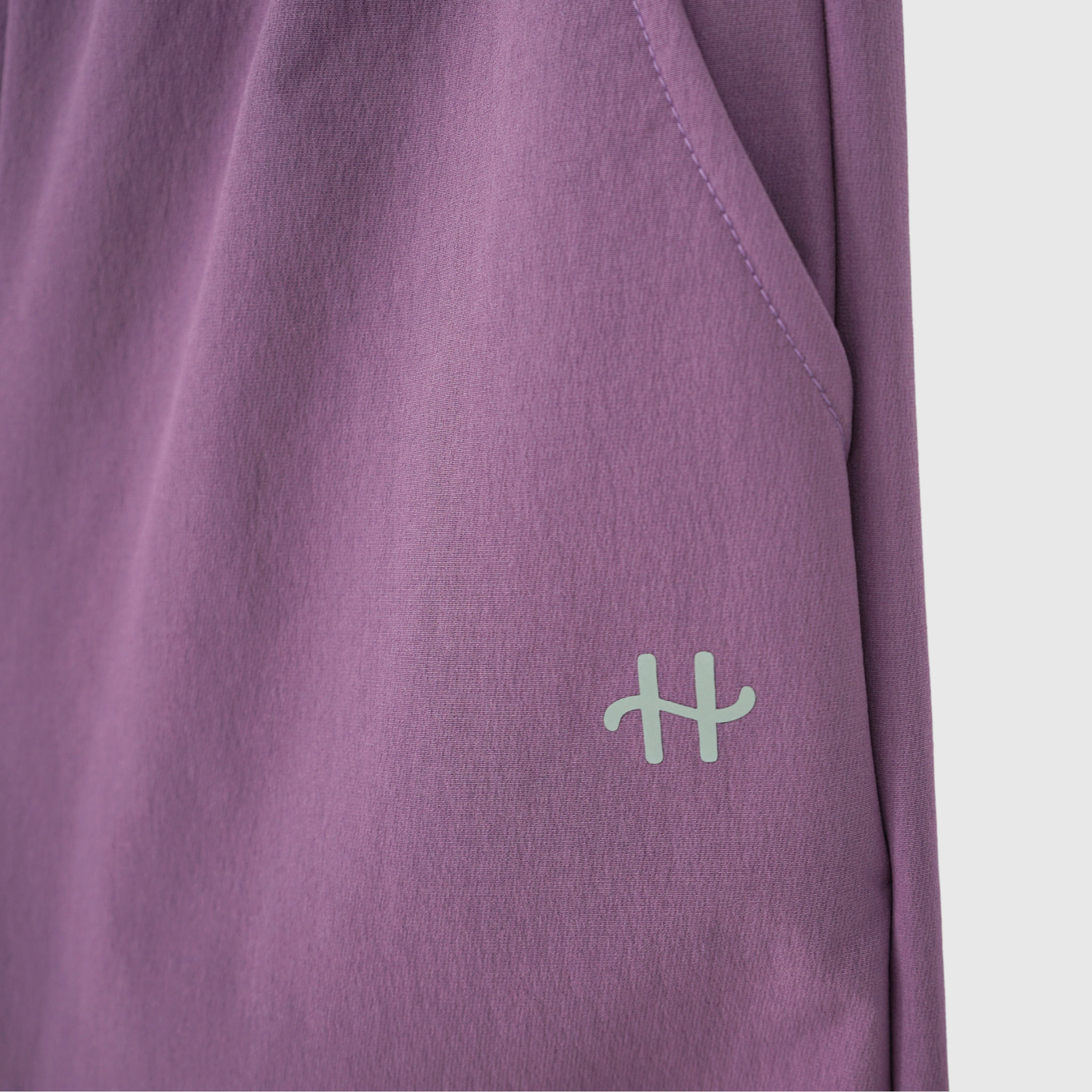boys and girls weatherproof soft shell pants purple details logo