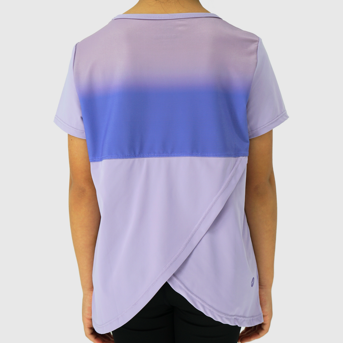 girls quick dry purple short sleeve top