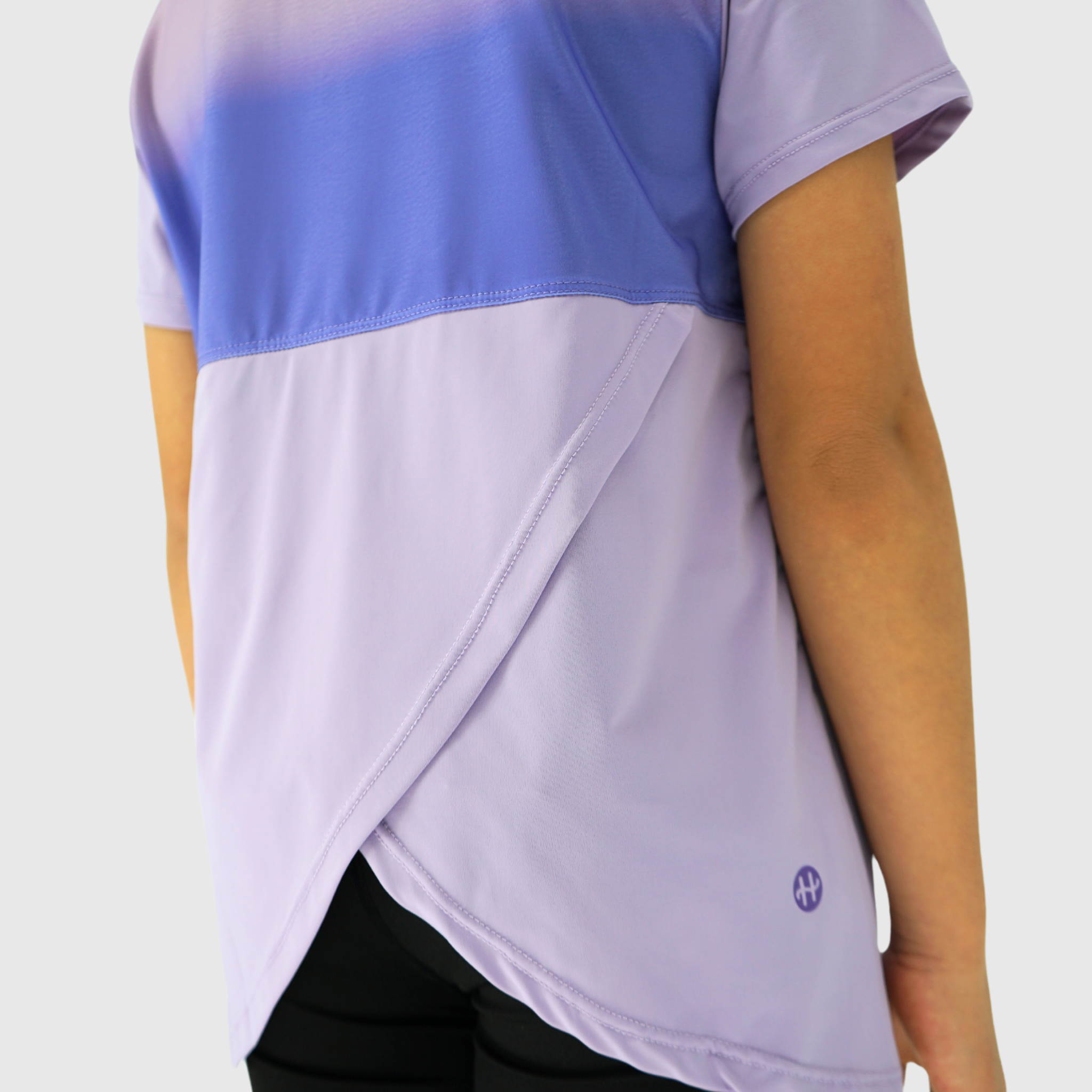girls purple quick dry short sleeve tee