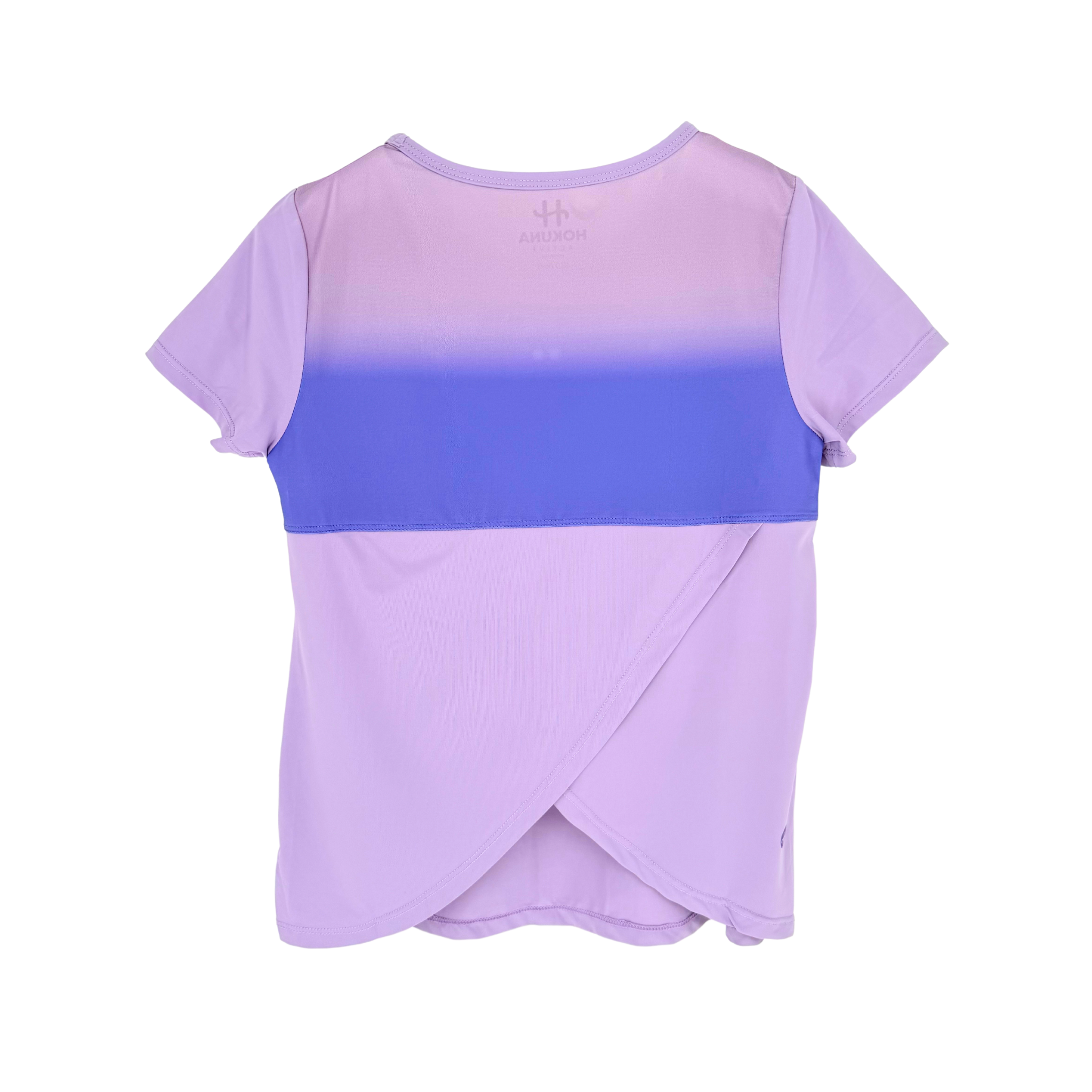 girls quick dry purple active short sleeve tee
