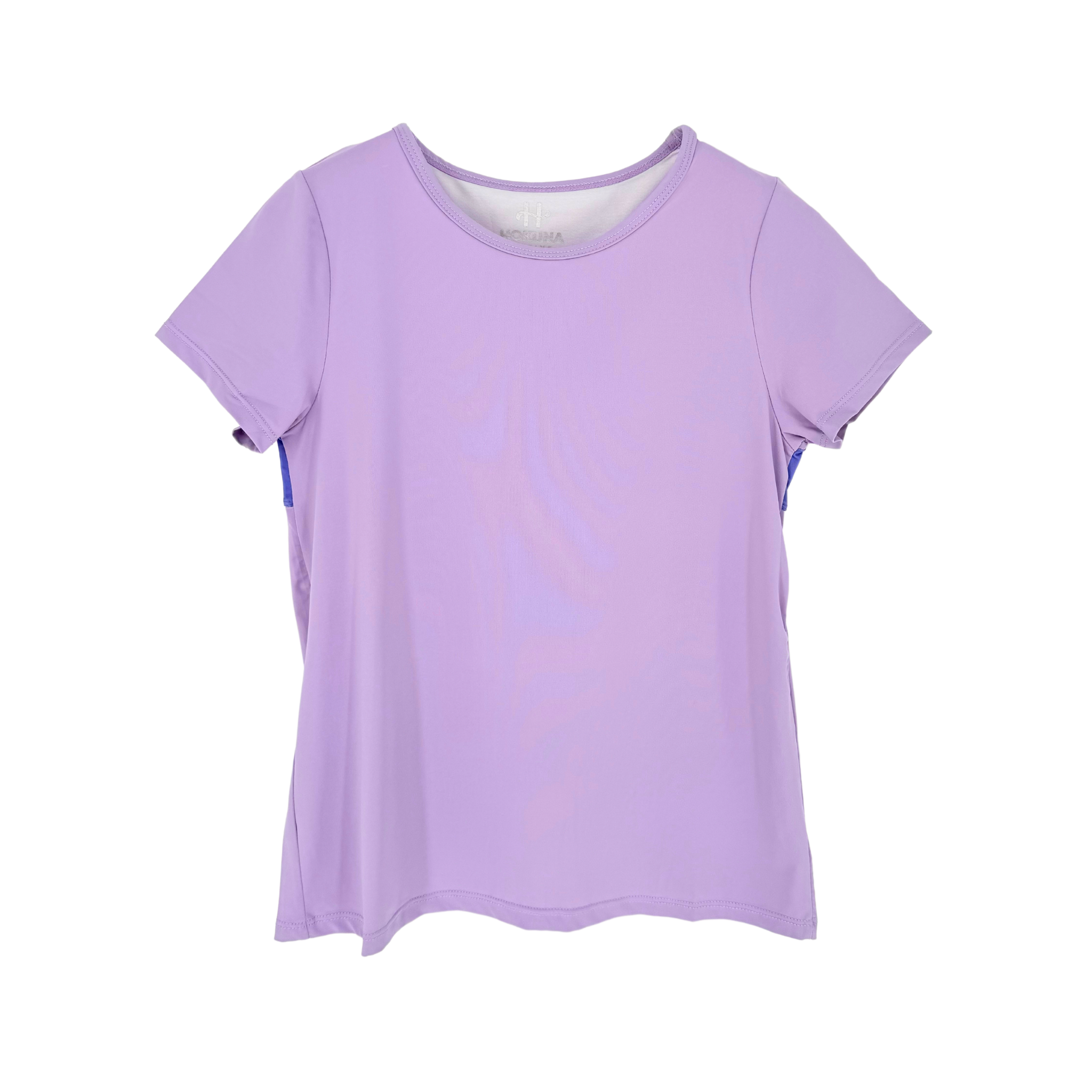 girls quick dry purple short sleeve tee