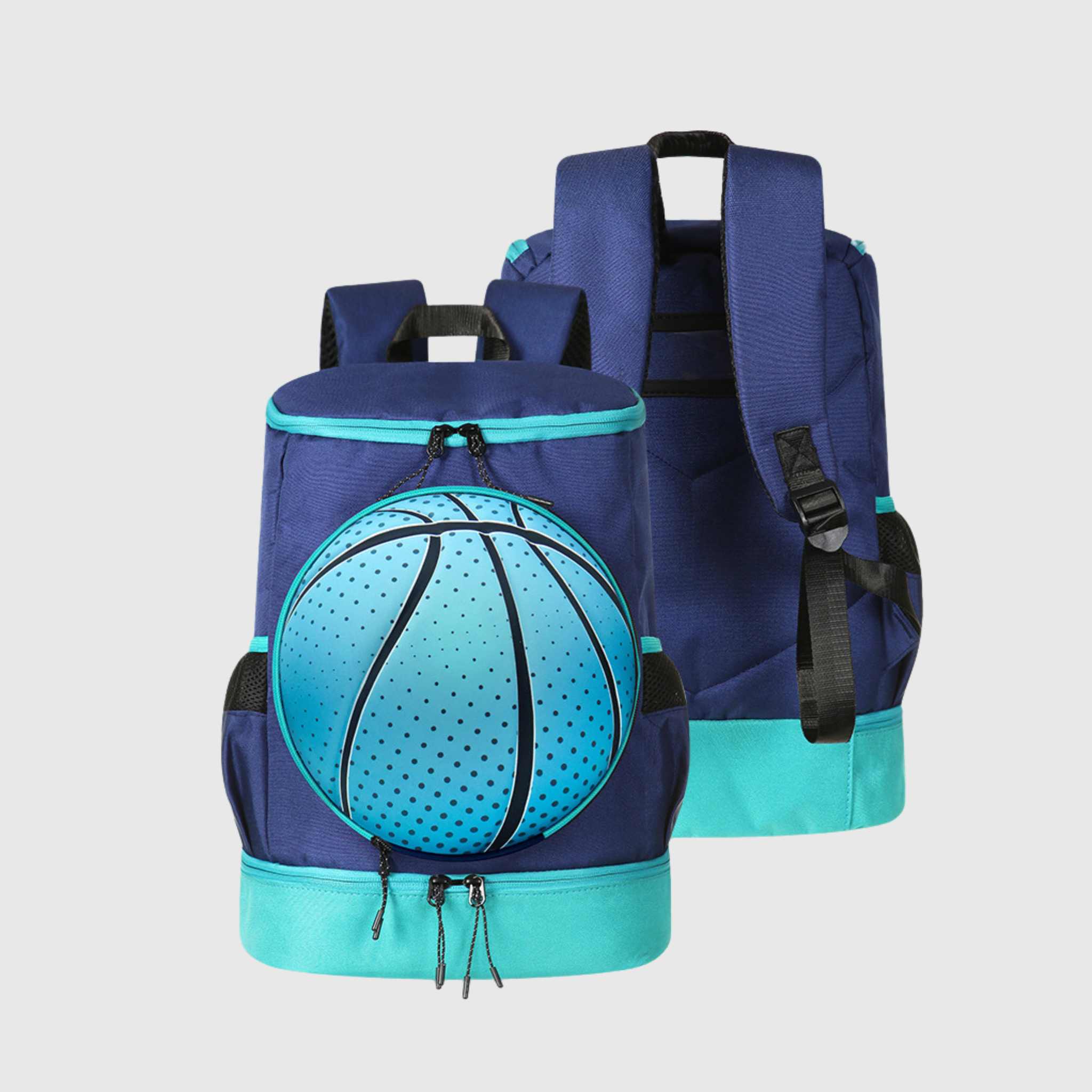 Basketball Bag with Ball and Shoe Compartment