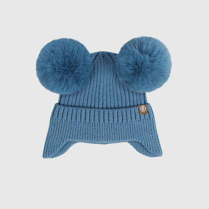 Maple Pom Pom Cable Knit Hat