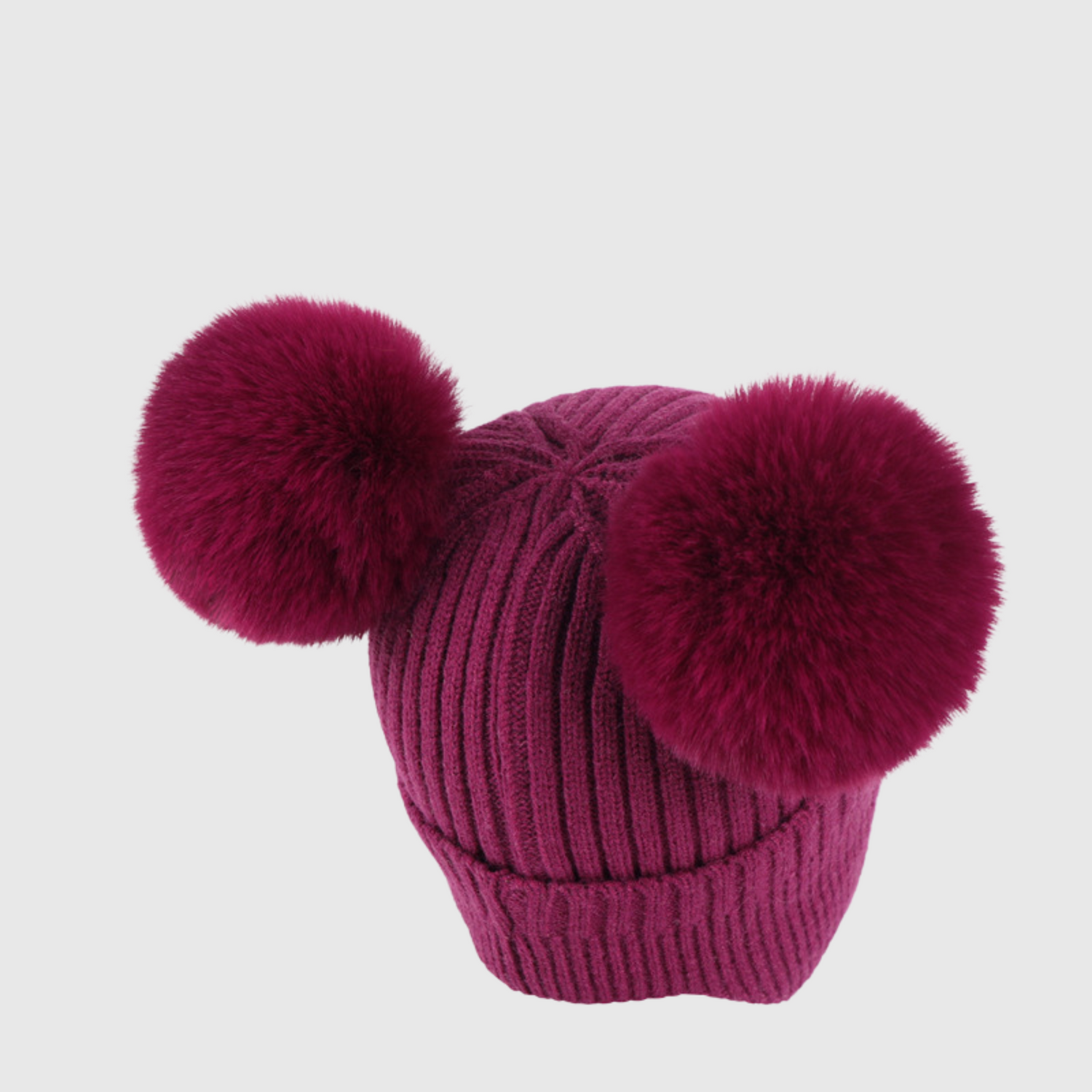 Maple Pom Pom Cable Knit Hat