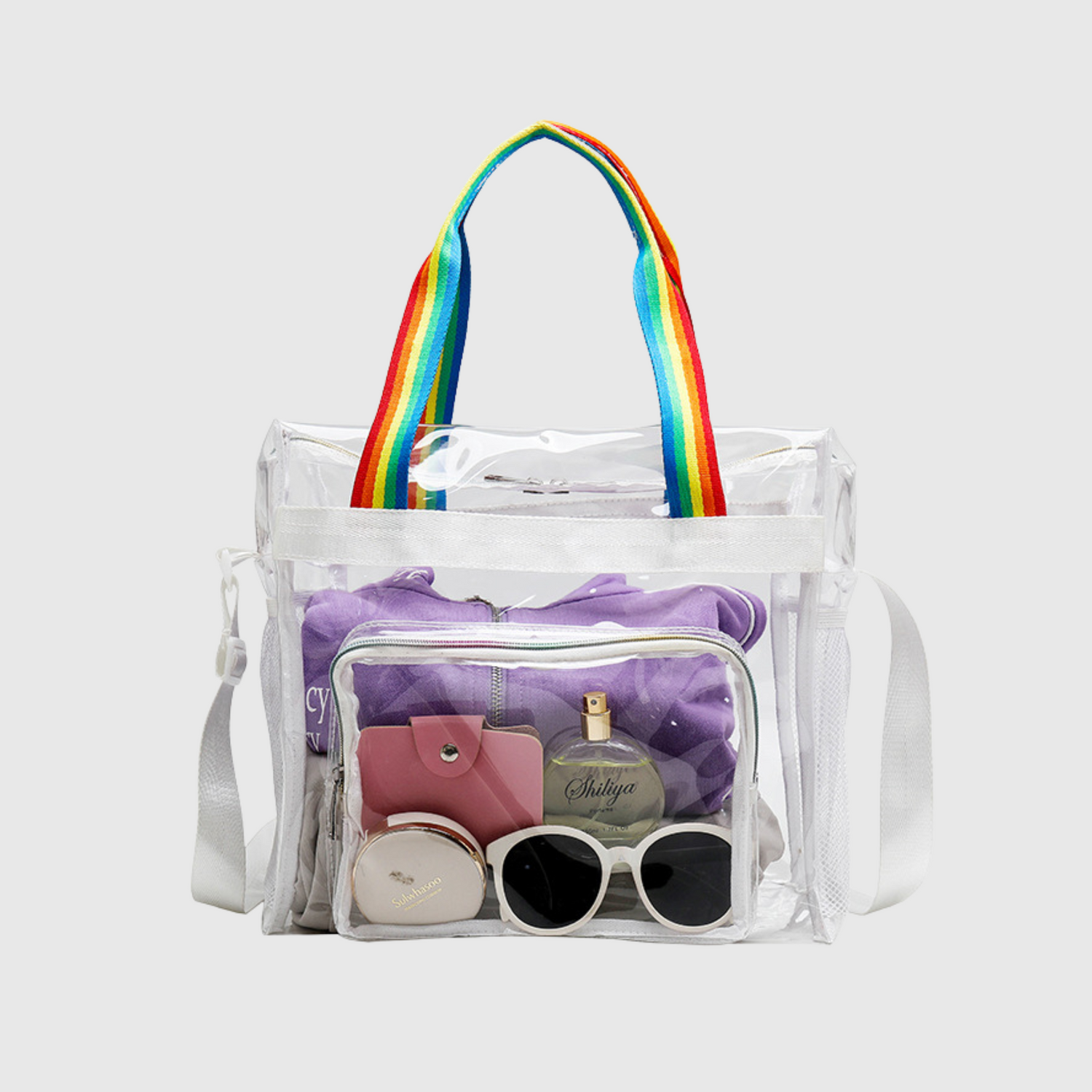 Clear Zipper Tote Bag