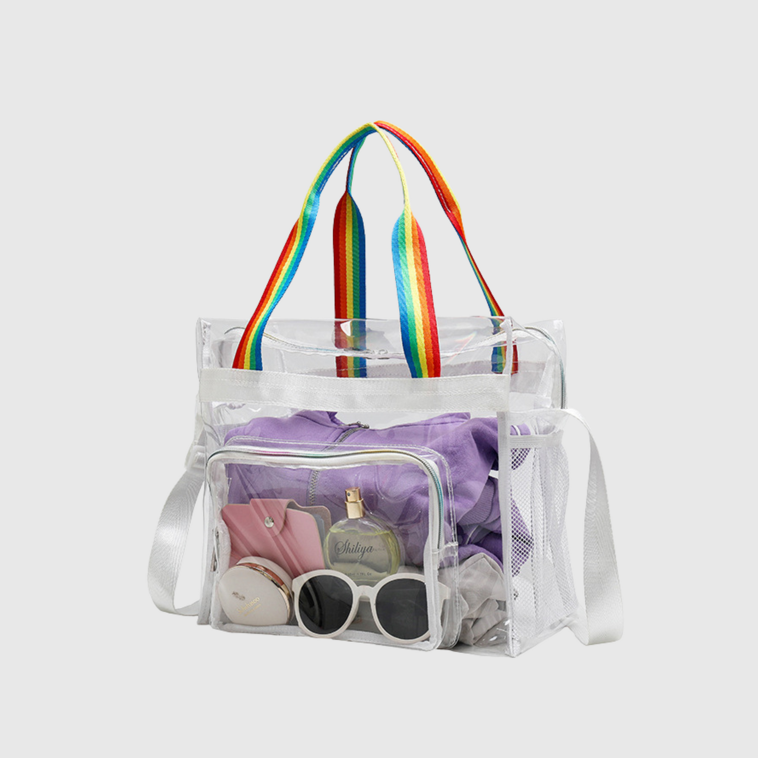 Clear Zipper Tote Bag