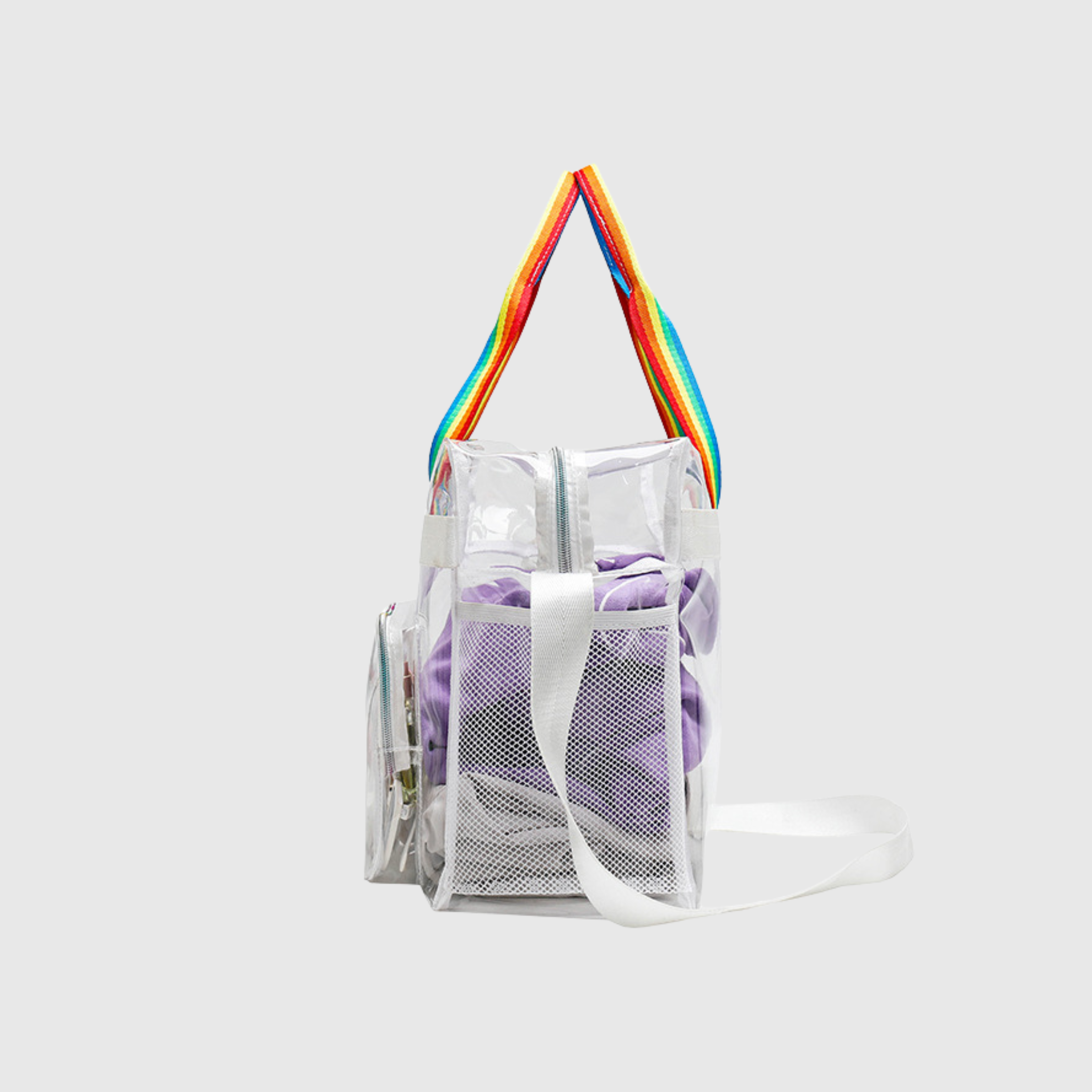 Clear Zipper Tote Bag