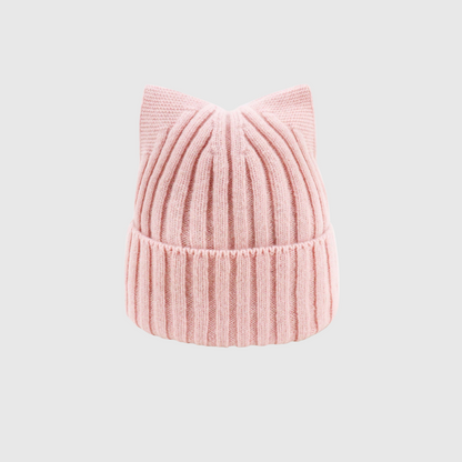 Felix Cat Ear Knit Cable Wool Hat