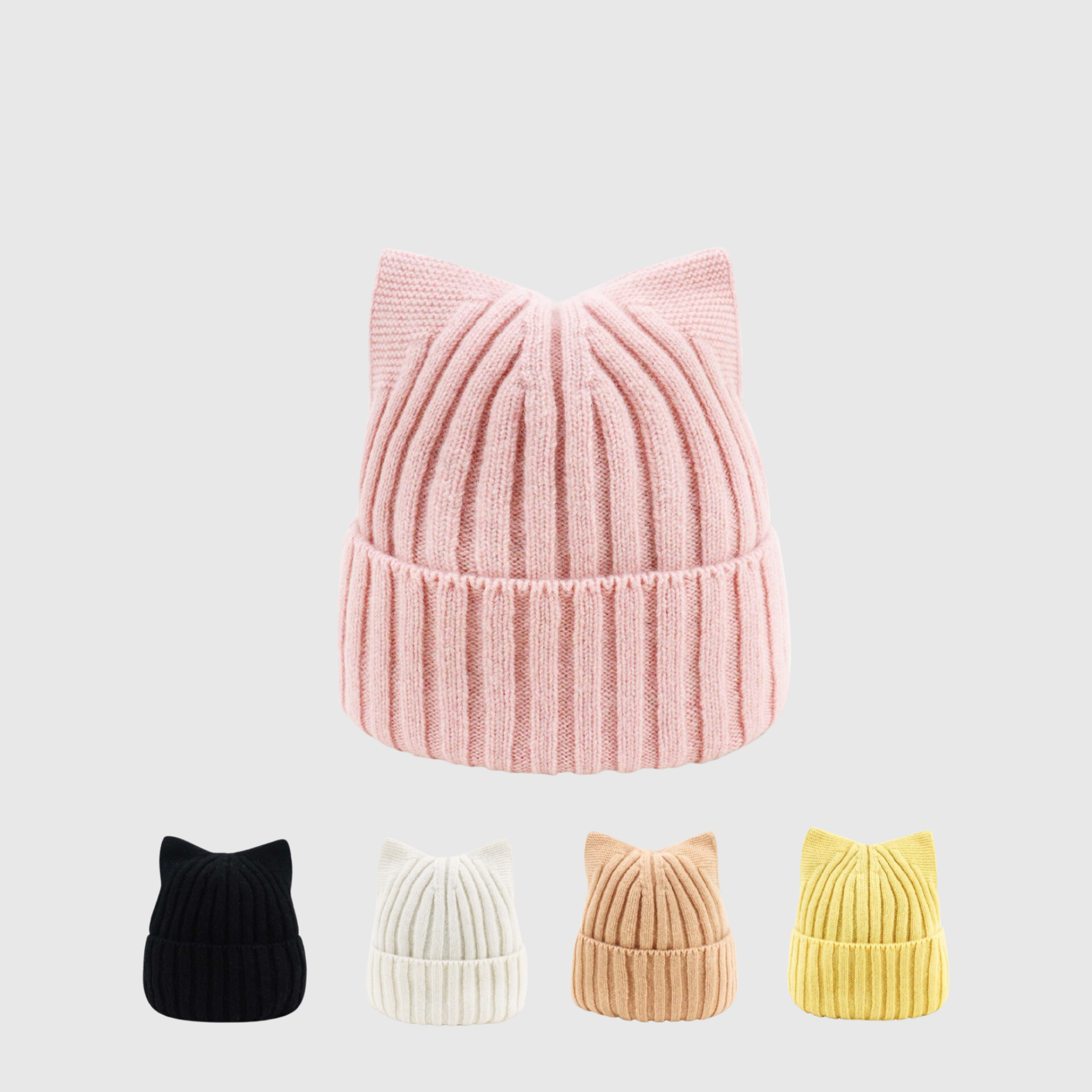 Felix Cat Ear Knit Cable Wool Hat