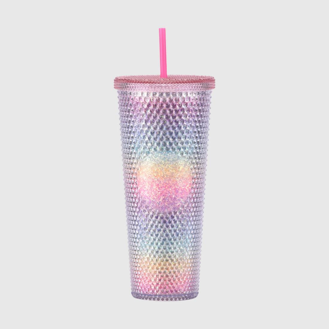24oz Double Wall Textured Tumbler with Straw