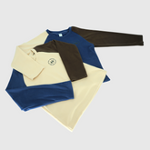 girls and boys color block soft fleece long sleeve shirt