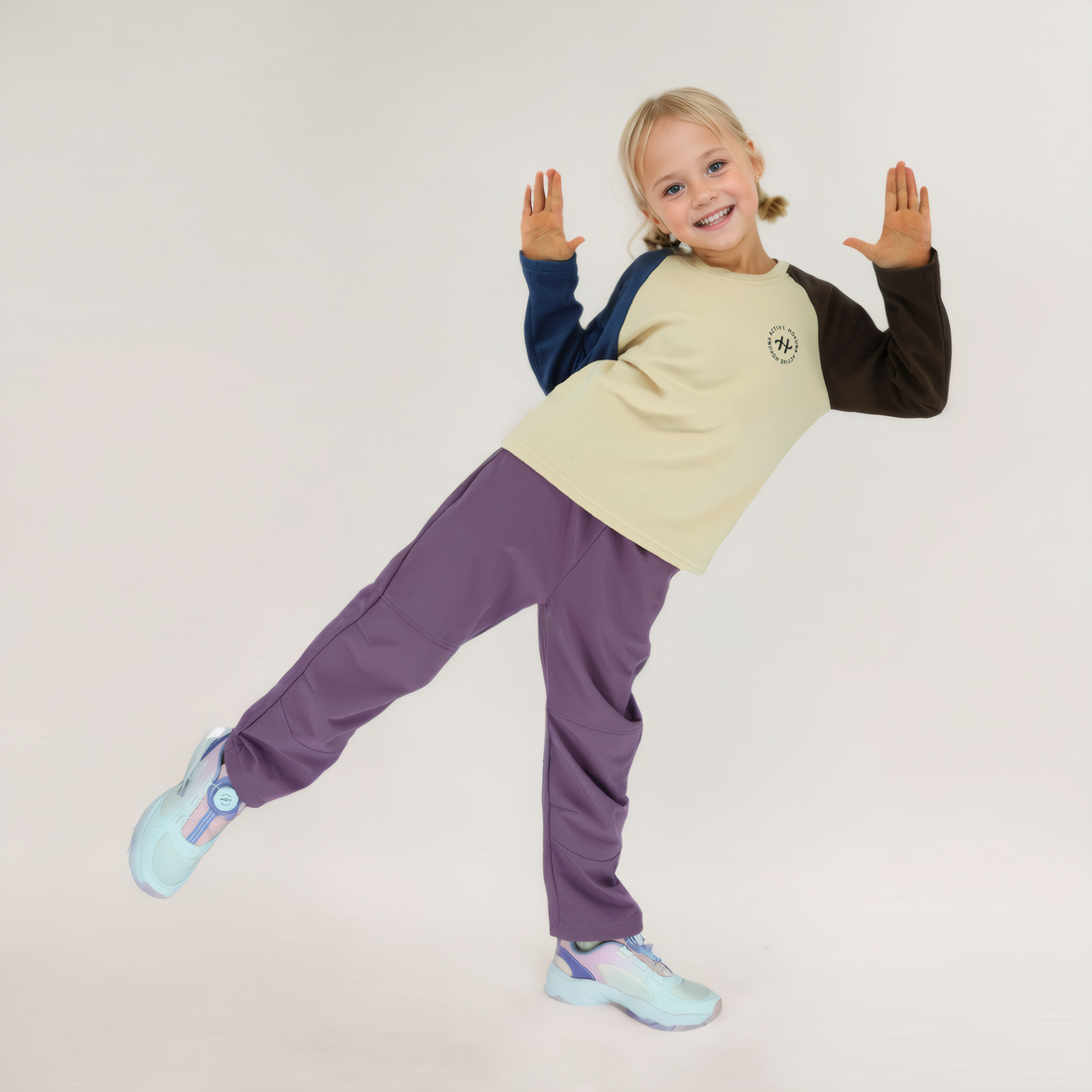girls and boys fleece long sleeve tee with pants