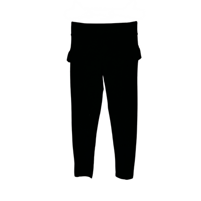 gili girls leggings with ruffle black flatlay front