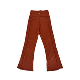 luna girls flare leggings chestnut flatlay back