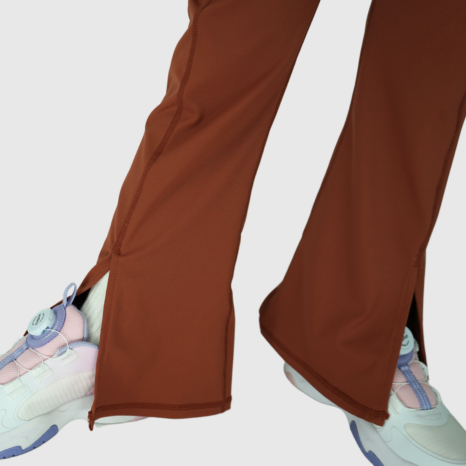 luna girls flare leggings front slit leg focus