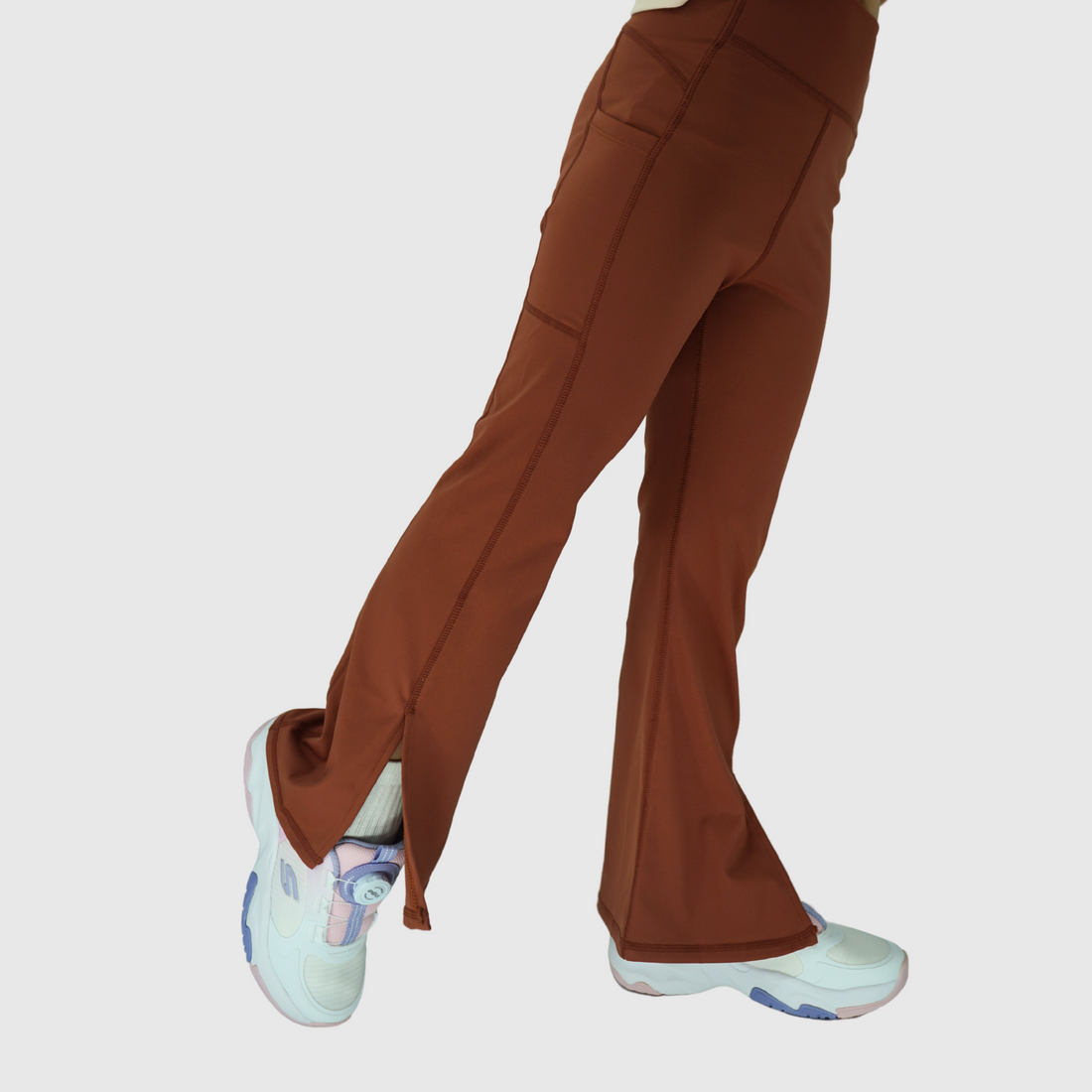 luna girls flare leggings chestnut