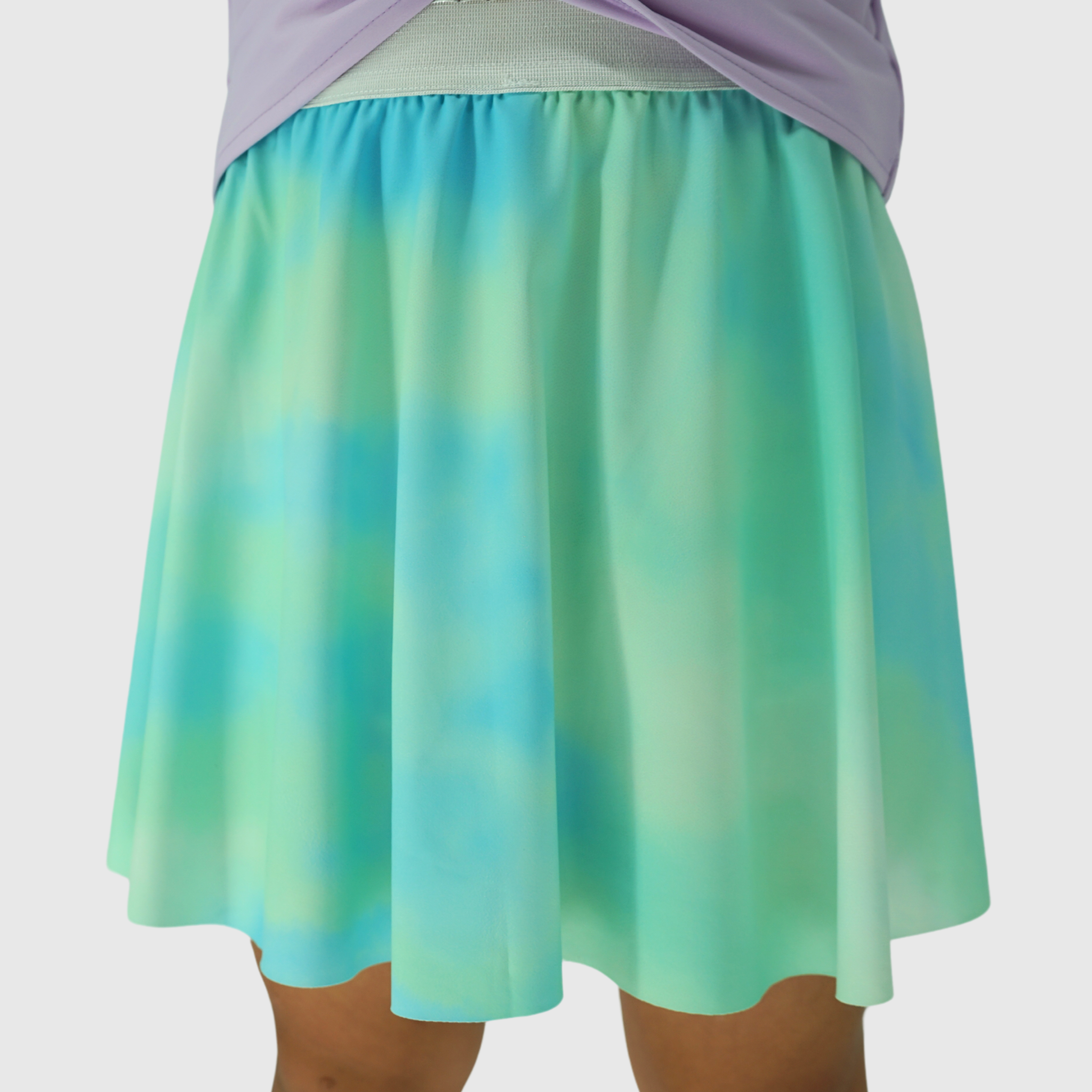 girls flare skirts with built in shorts front