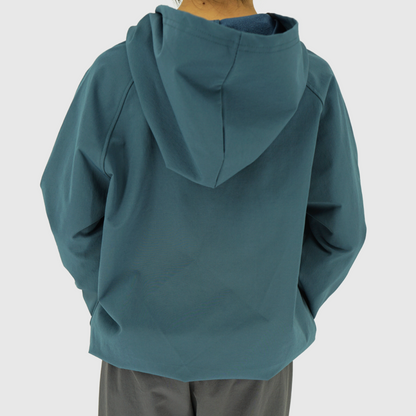 girls and boys color block pullover hoodie back