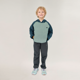 girls and boys color block pullover hoodie gray with pants