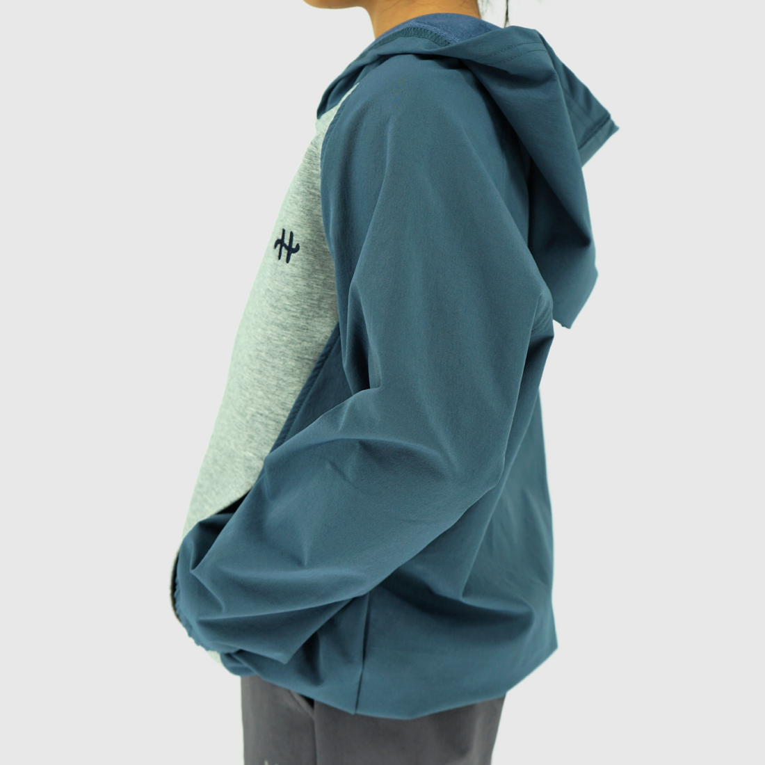 girls and boys color block pullover hoodie side