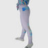 girls leggings with pockets purple side