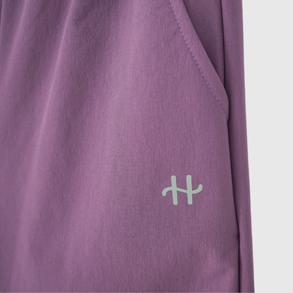 boys and girls weatherproof soft shell pants purple details logo