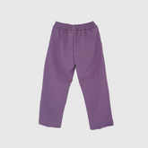 girls and boys weatherproof soft shell pants purple back flatlay