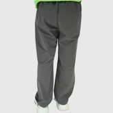 boys and girls outdoor soft shell pants gray back