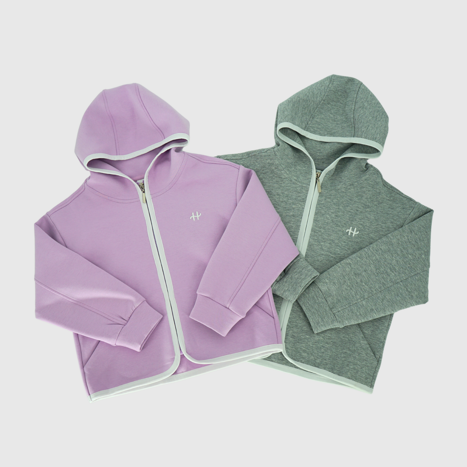 girls and boys air layer zip hooded jacket