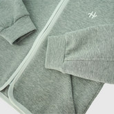 girls and boys zip hooded jacket gray details
