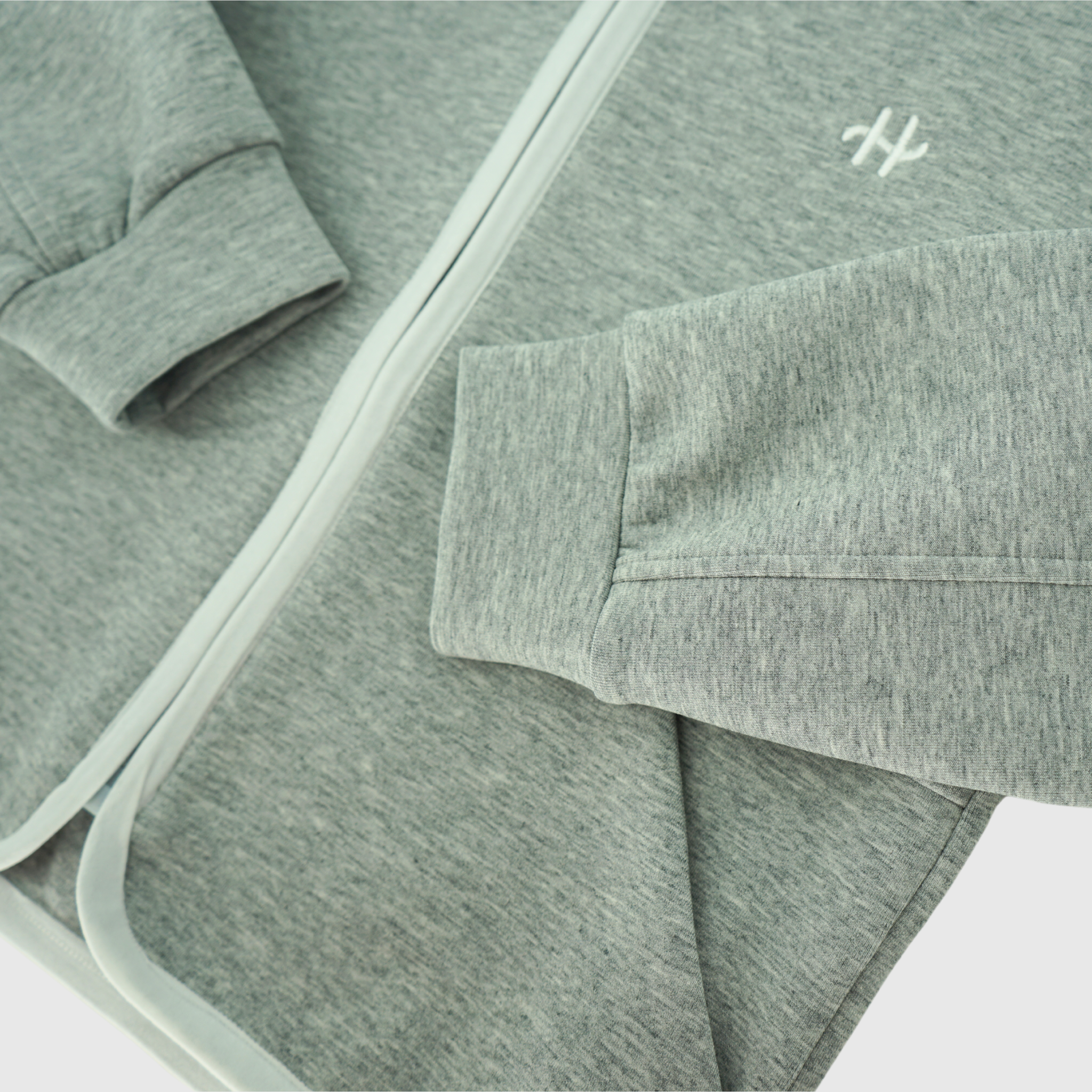 girls and boys zip hooded jacket gray details