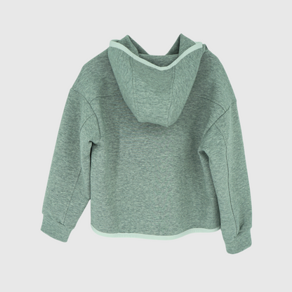 girls and boys zip hooded jacket flatlay back