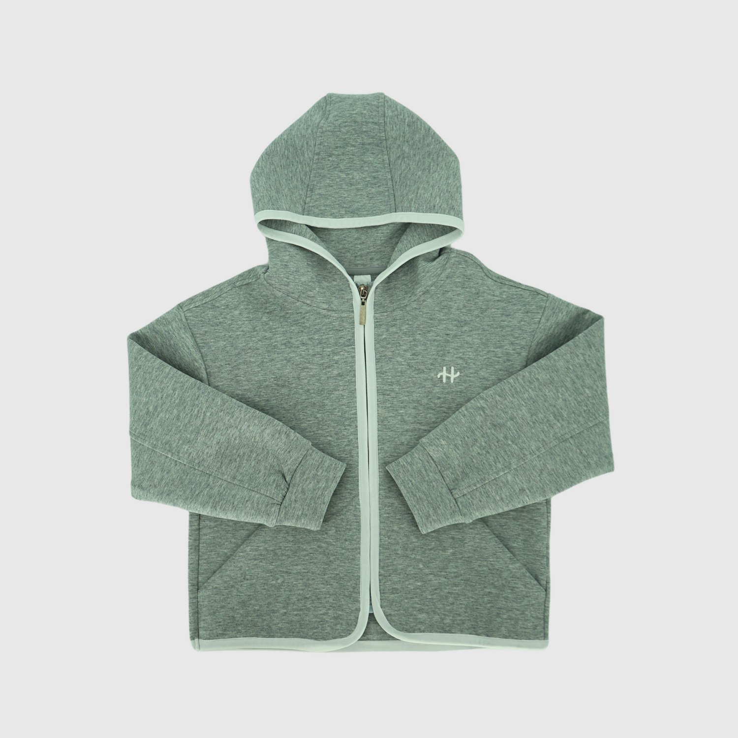 girls and boys zip hooded jacket flatlay front