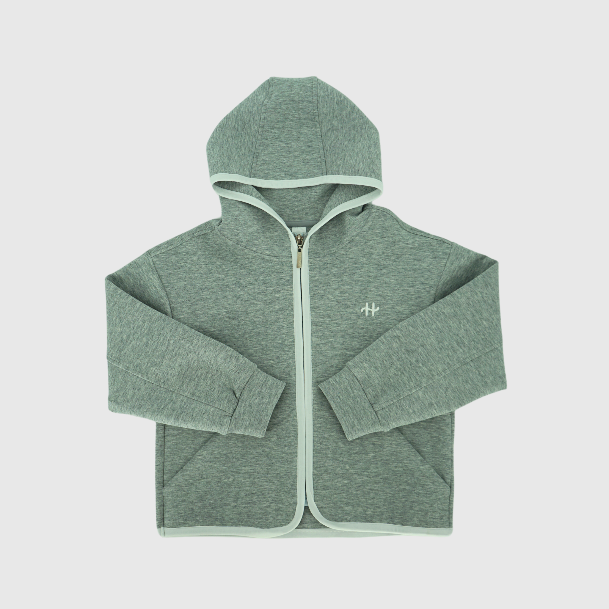 girls and boys zip hooded jacket flatlay front