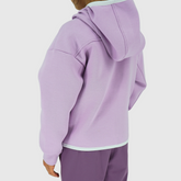 girls and boys zip hooded jacket lilac back