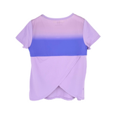 girls quick dry purple active short sleeve tee
